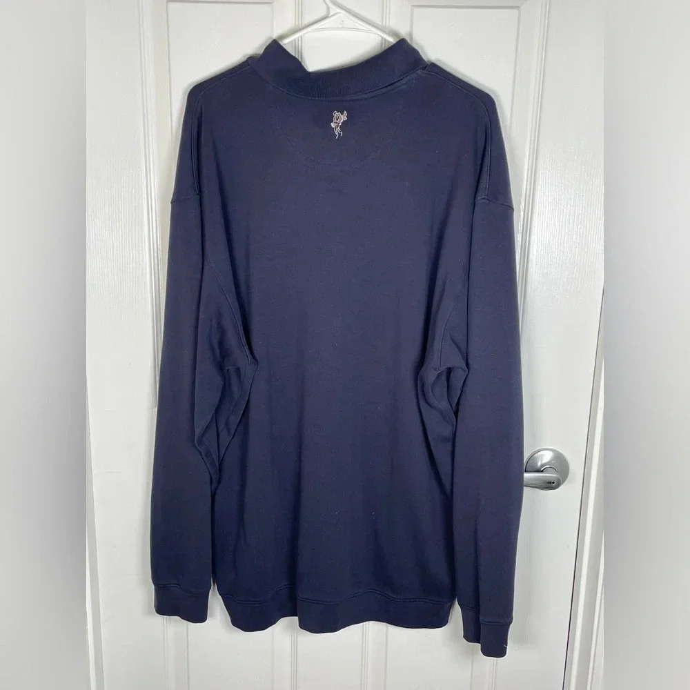 Ashworth EZ-TECH Mens Size XXL Navy Blue‎ Long Sleeve Polo